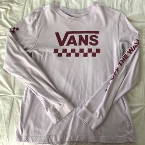 Women’s Long Sleeve Lavender Vans Shirt size L